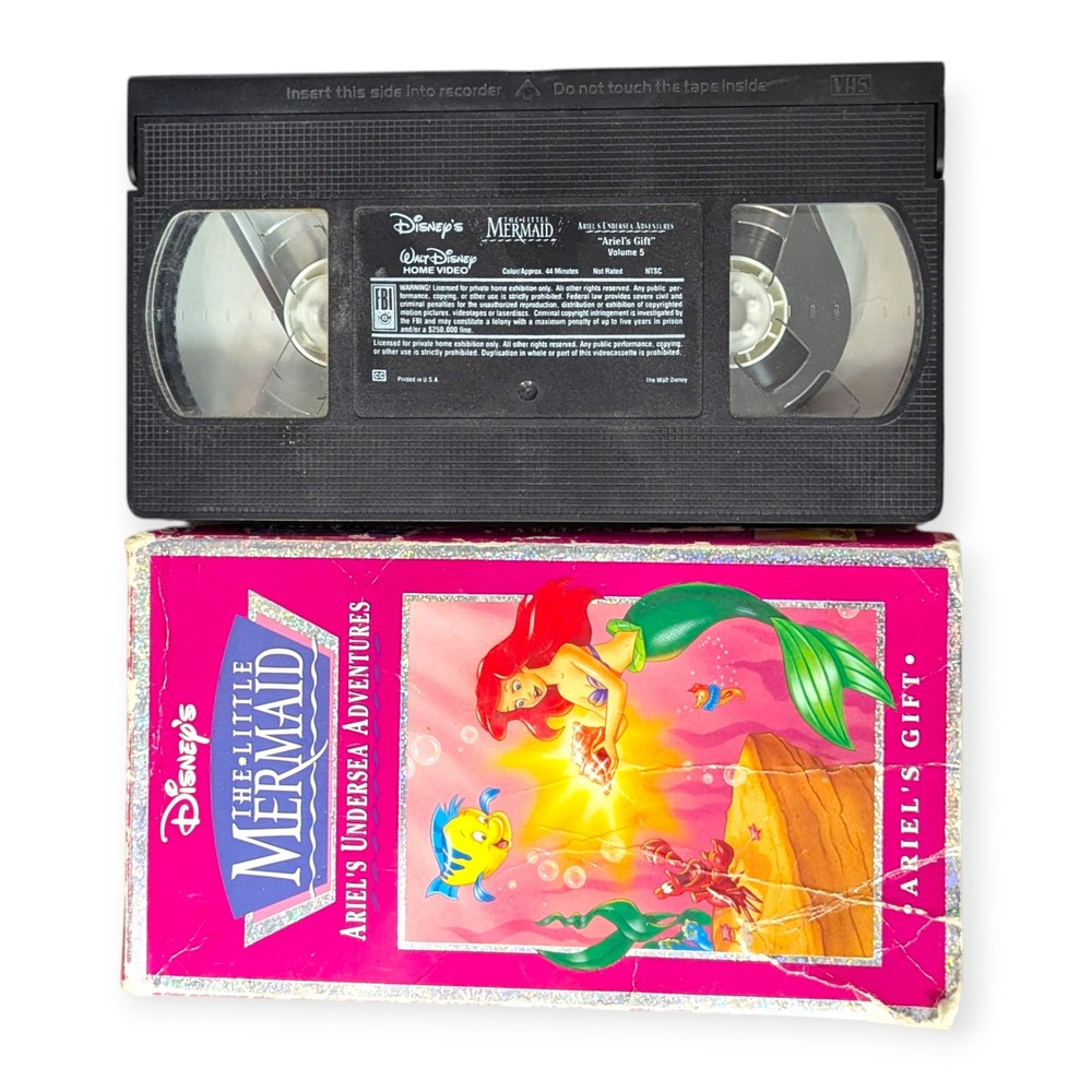 Disney Little Mermaid Ariel's Undersea Adventures VHS Vol 1 & 5 Whale of Tale - Picture 2 of 16
